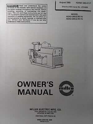 miller aead 200le parts diagram