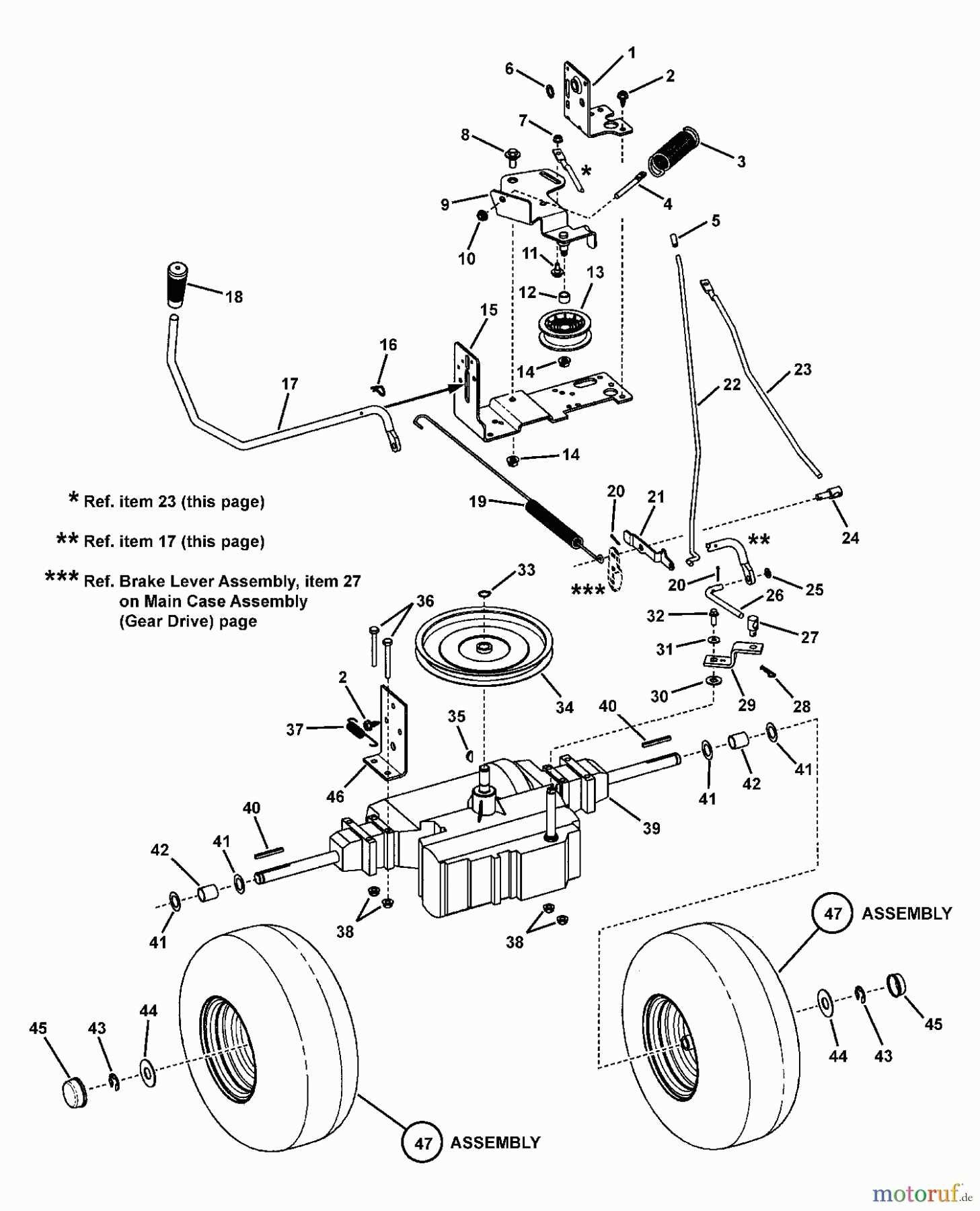 murray 42 inch deck parts diagram