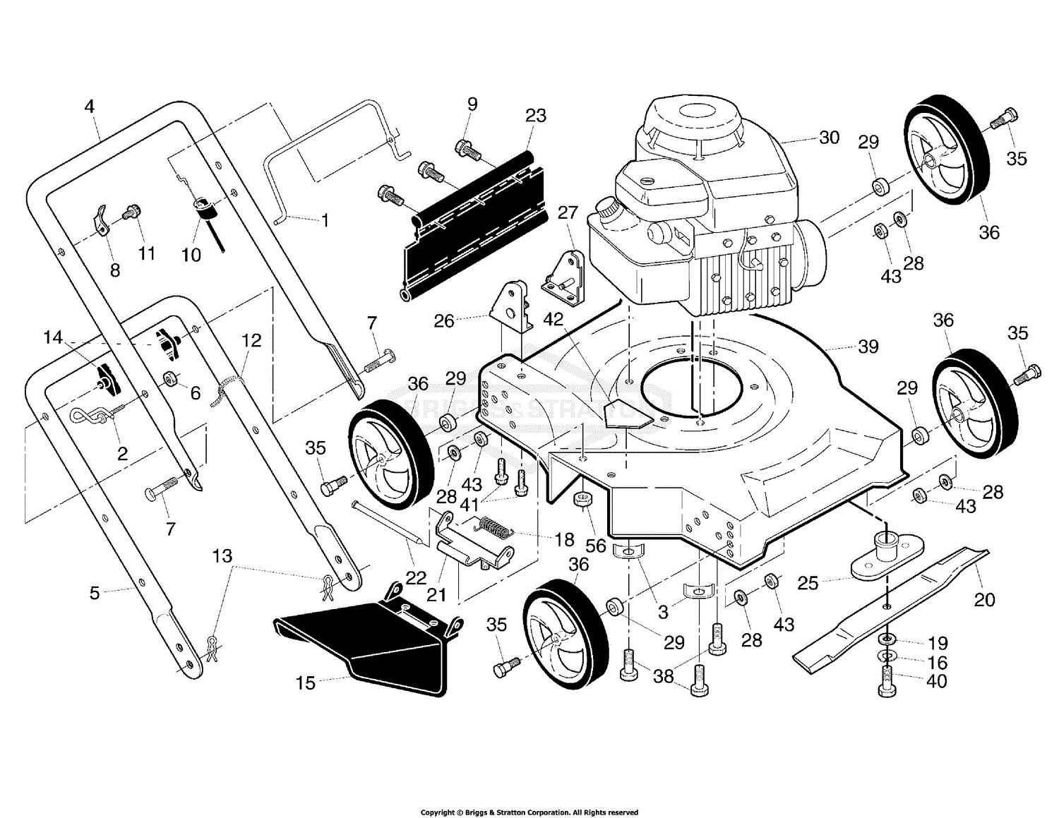 murray 42 inch deck parts diagram