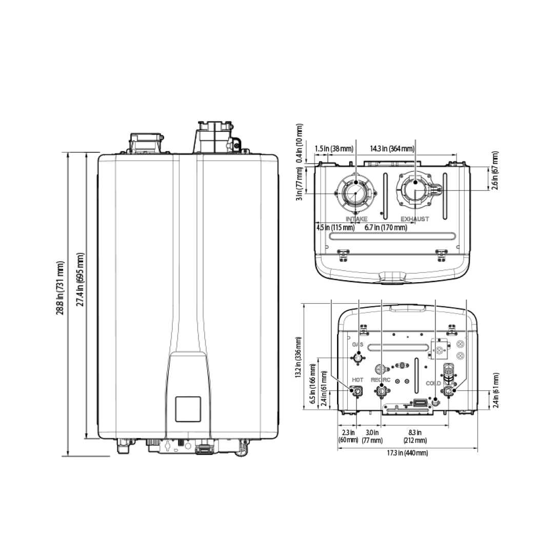 navien tankless water heater parts diagram