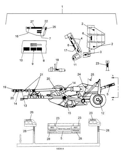 new holland haybine parts diagram