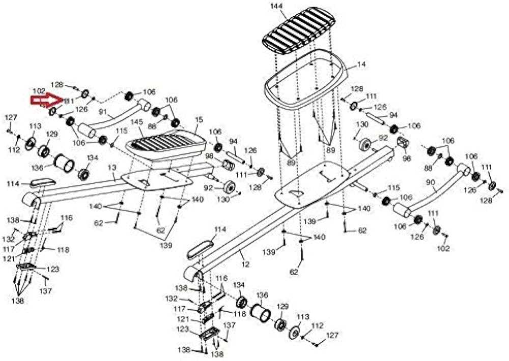 nordictrack elliptical parts diagram