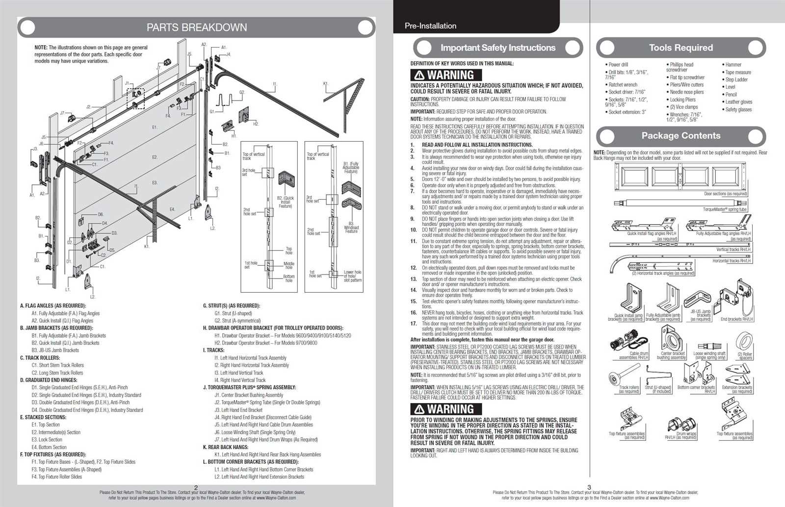 overhead door garage door parts diagram