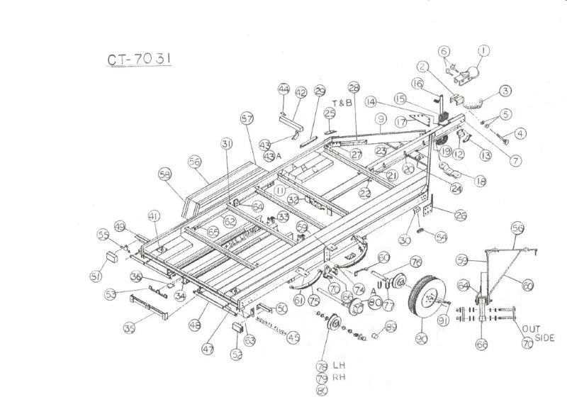 parts of a boat trailer diagram