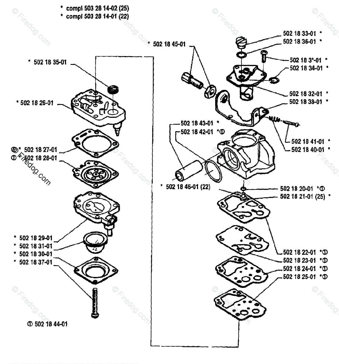 parts of a carburetor diagram