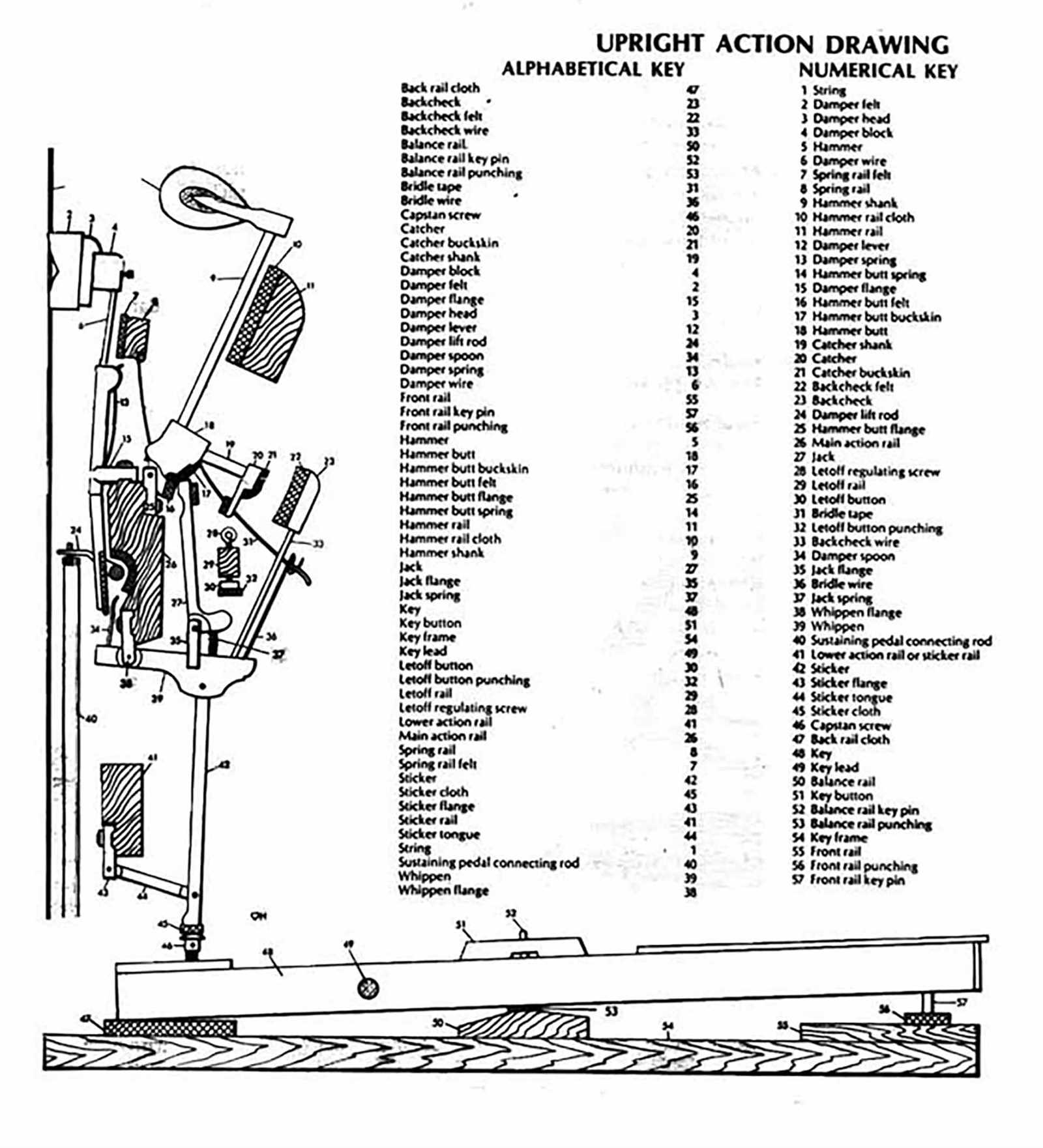 piano parts diagram