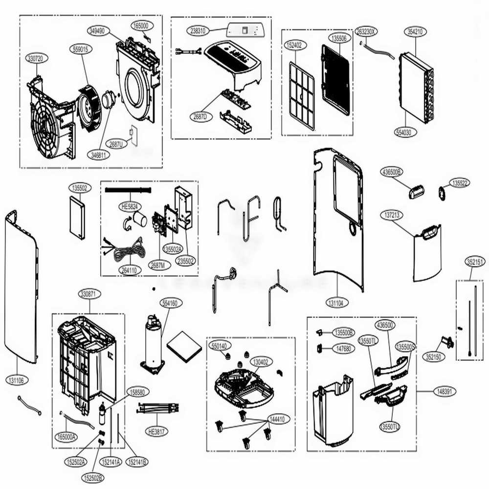 portable air conditioner parts diagram