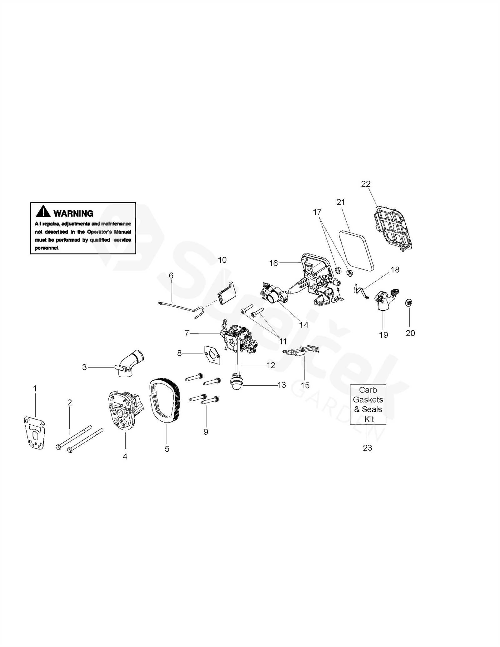 poulan 2150 parts diagram