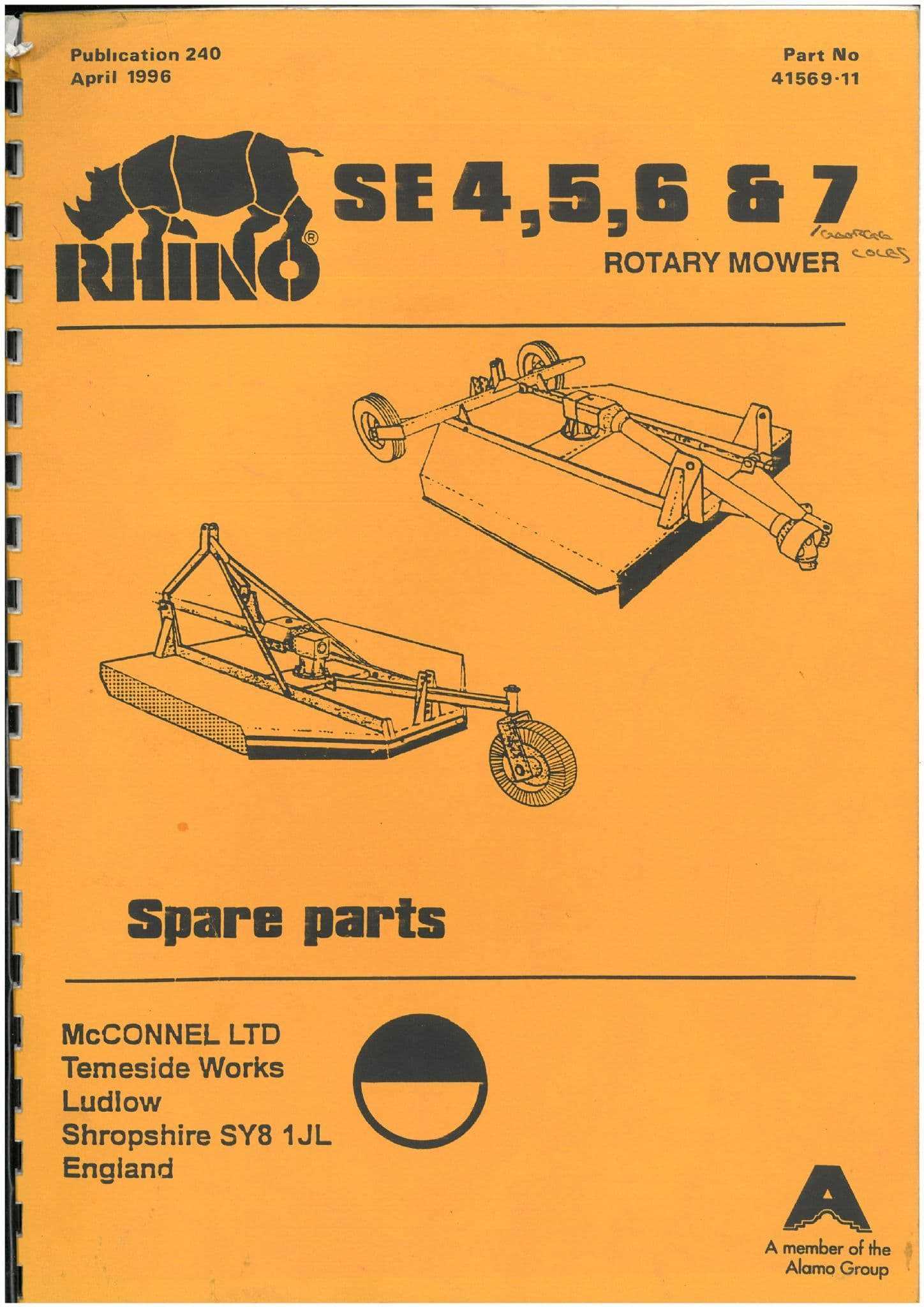 rhino mower parts diagram