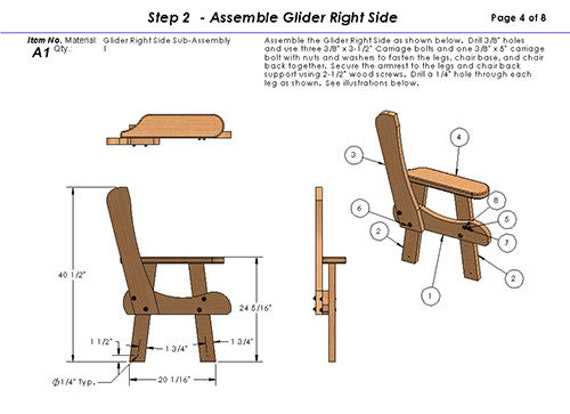 rocking chair parts diagram