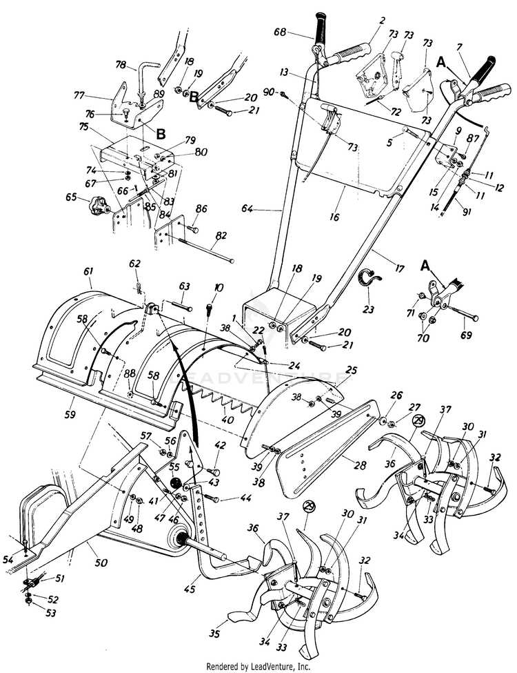 rototiller parts diagram