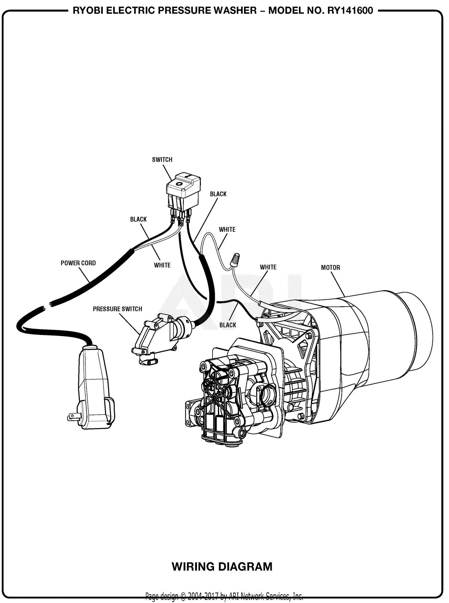 ryobi 2300 psi pressure washer parts diagram