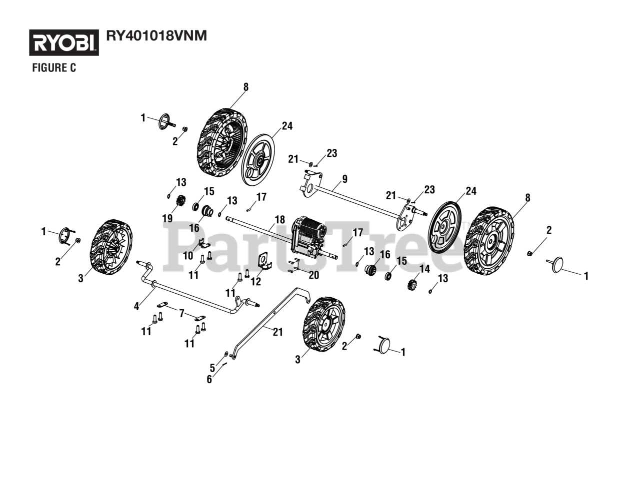 ryobi 40v lawn mower parts diagram