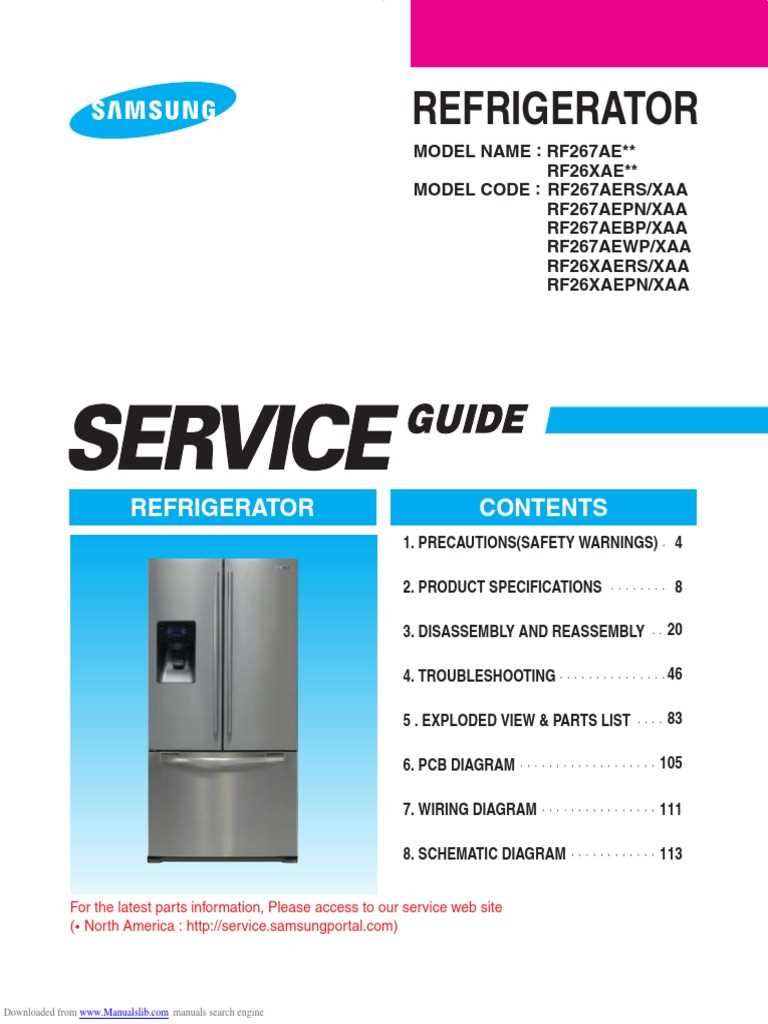 samsung rf267aers parts diagram