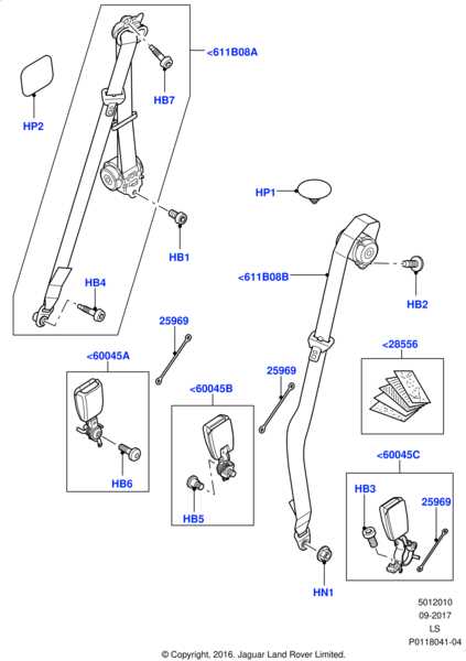 seat belt parts diagram