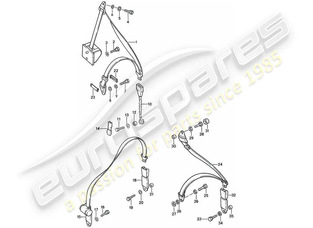 seat belt parts diagram