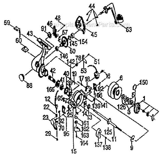 shakespeare reel parts diagram