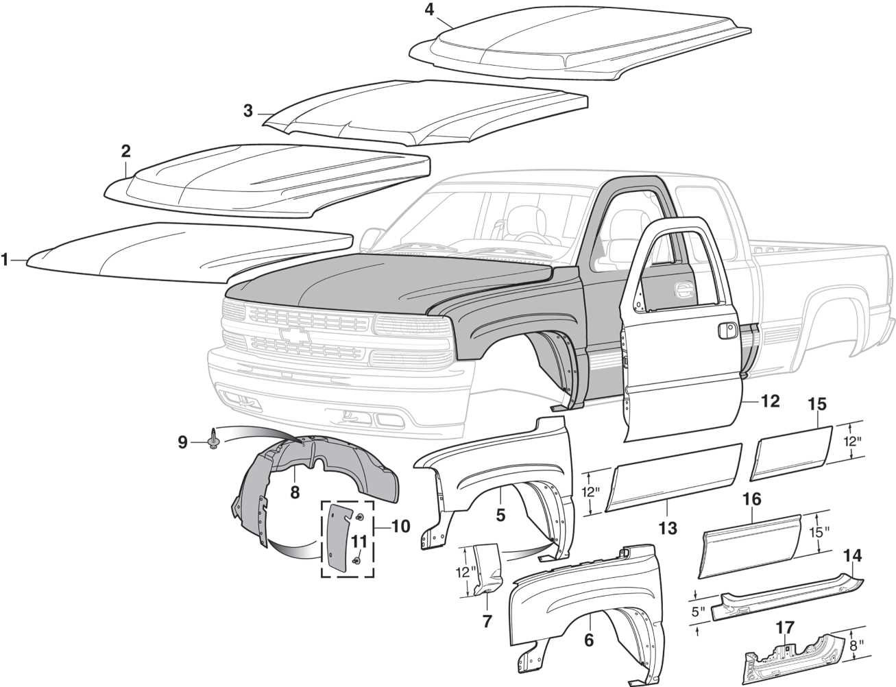 silverado parts diagram