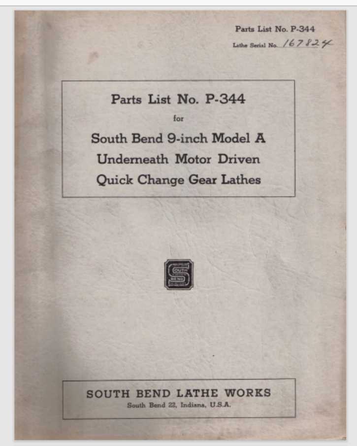 south bend 9 lathe parts diagram