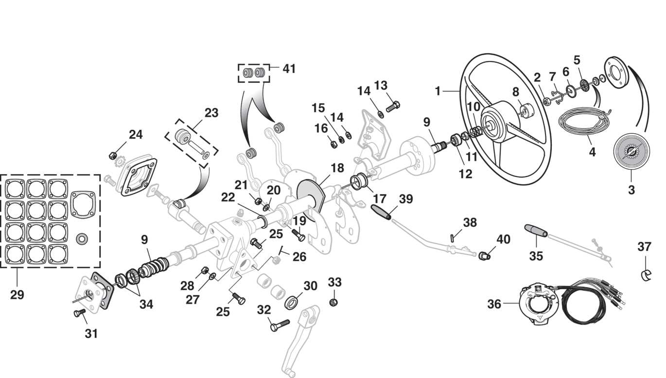 steering column parts diagram