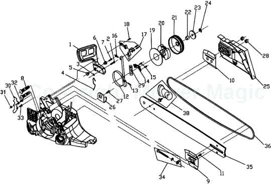 stihl 025 chainsaw parts diagram