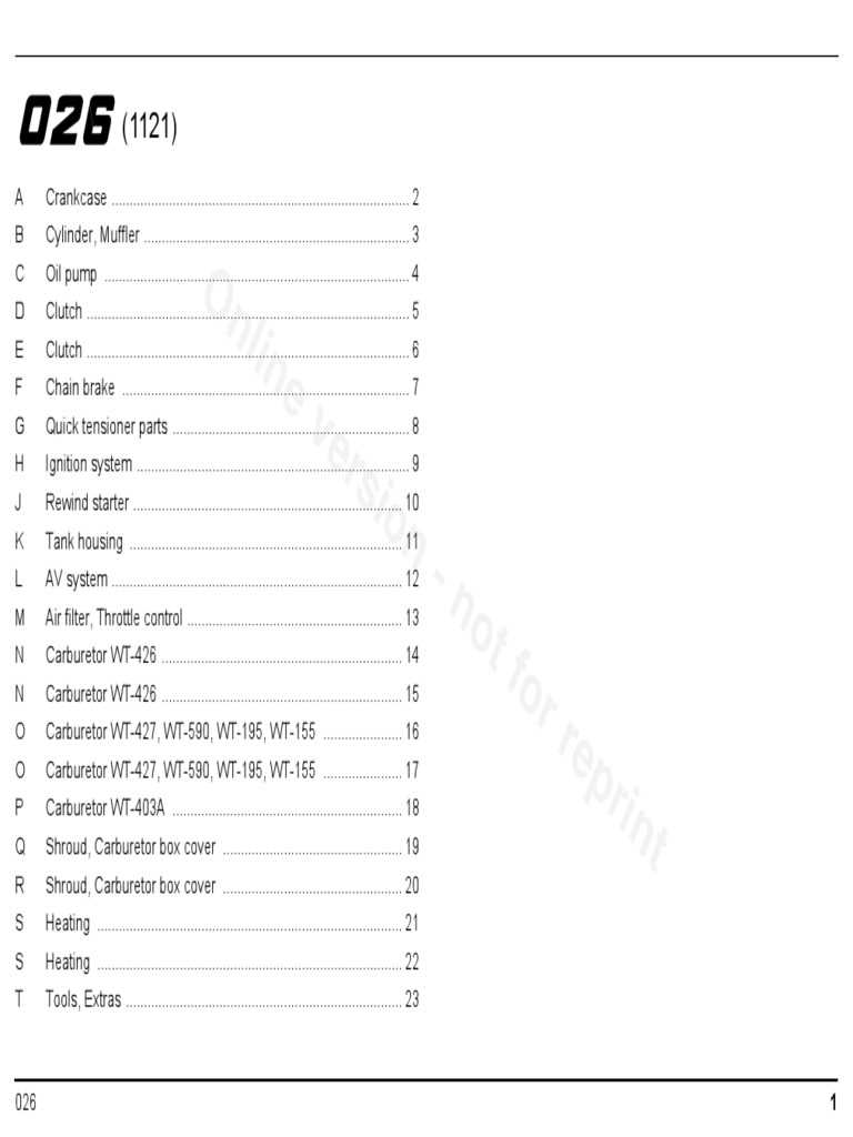 stihl 026 parts diagram