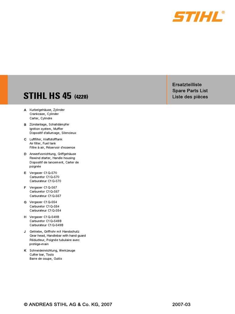 stihl hs45 parts diagram