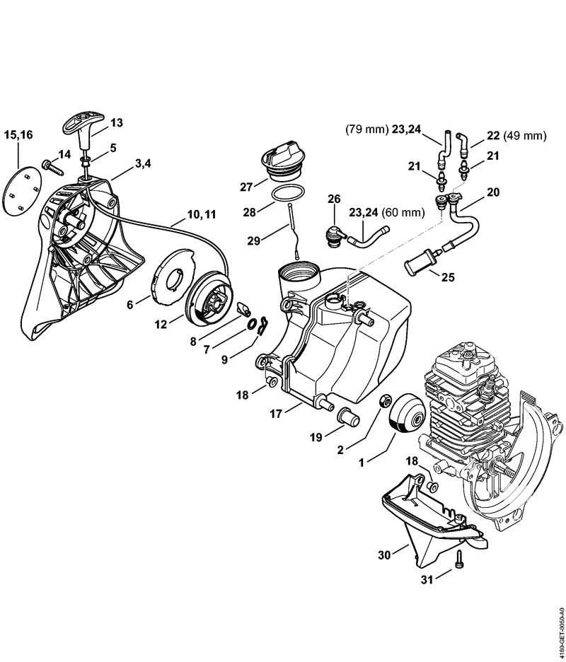 stihl ht133 parts diagram