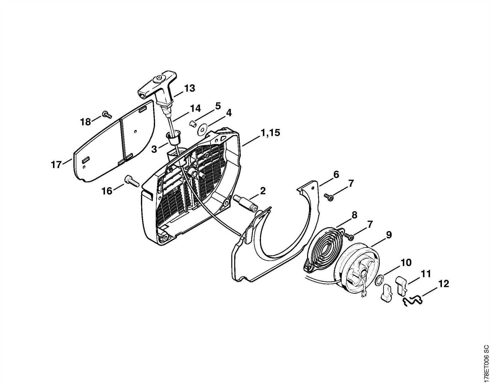 stihl ms250c parts diagram