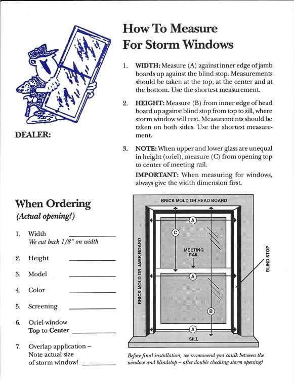 storm window parts diagram