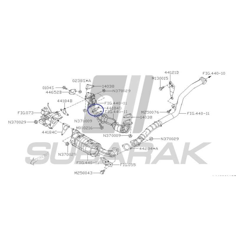 subaru exhaust parts diagram