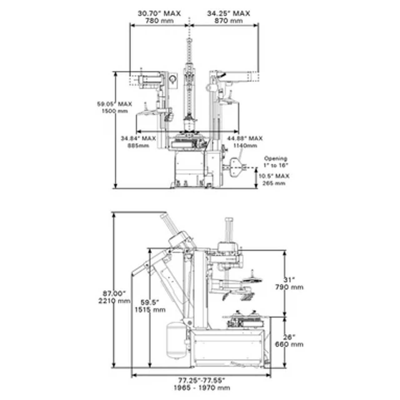 tire machine parts diagram