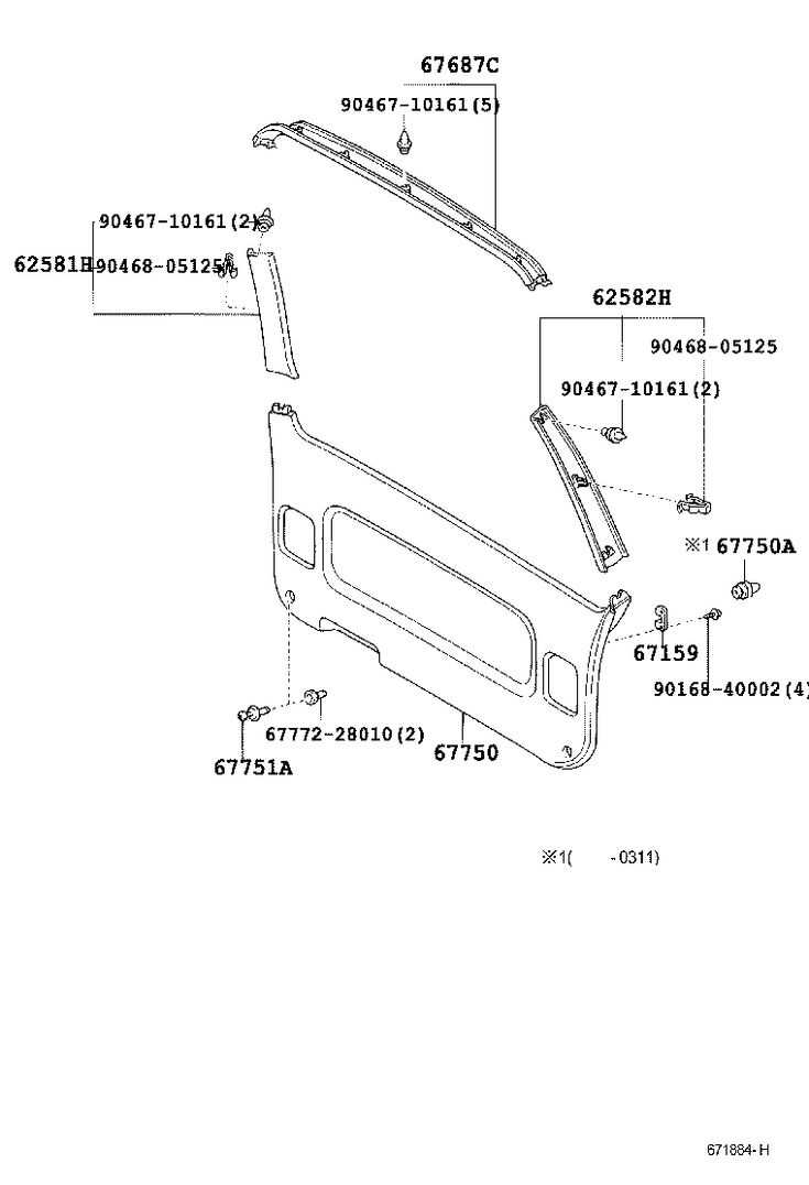 toyota sienna parts diagram