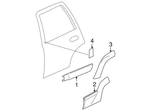 trailblazer tailgate parts diagram