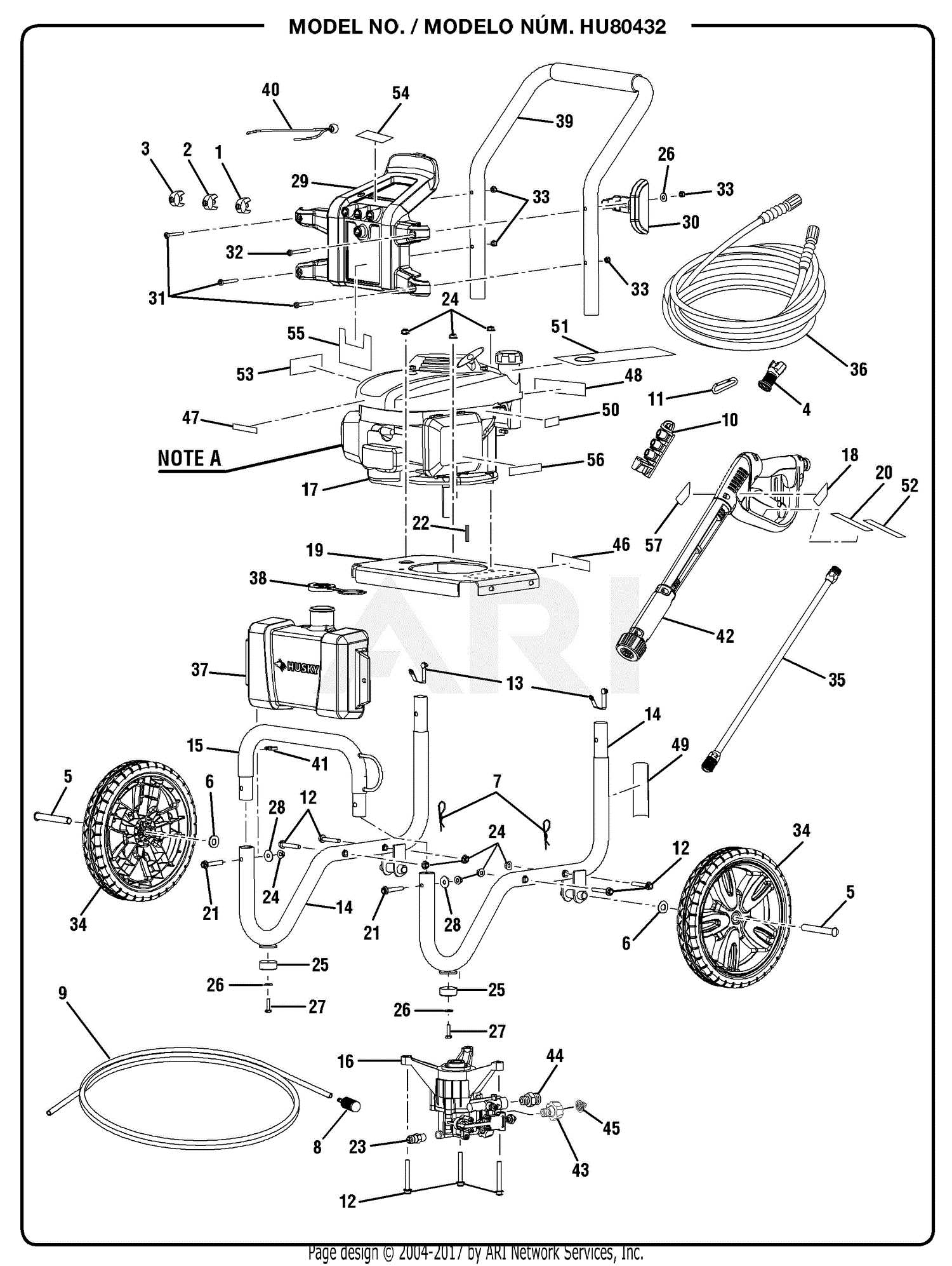 trigger pressure washer gun parts diagram