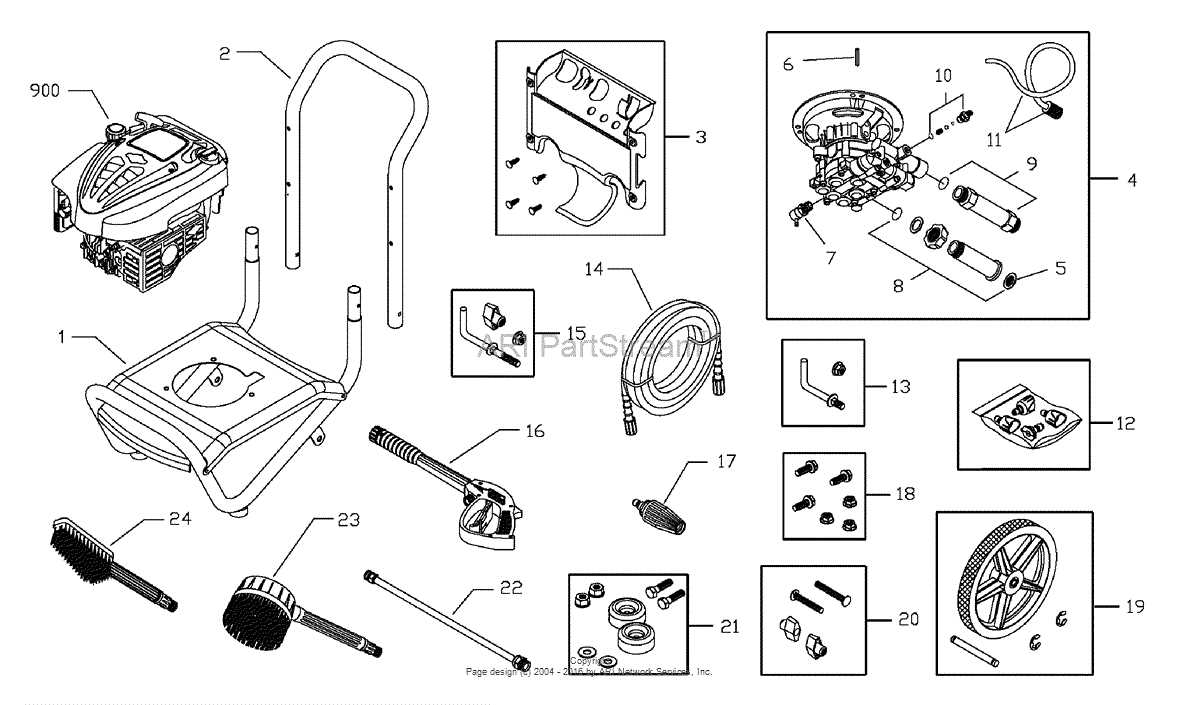 troy bilt 2700 psi pressure washer parts diagram