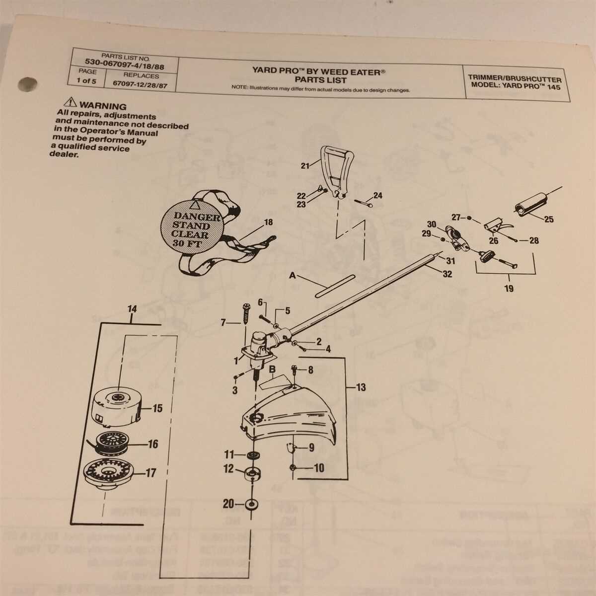 troy bilt 4 cycle trimmer parts diagram