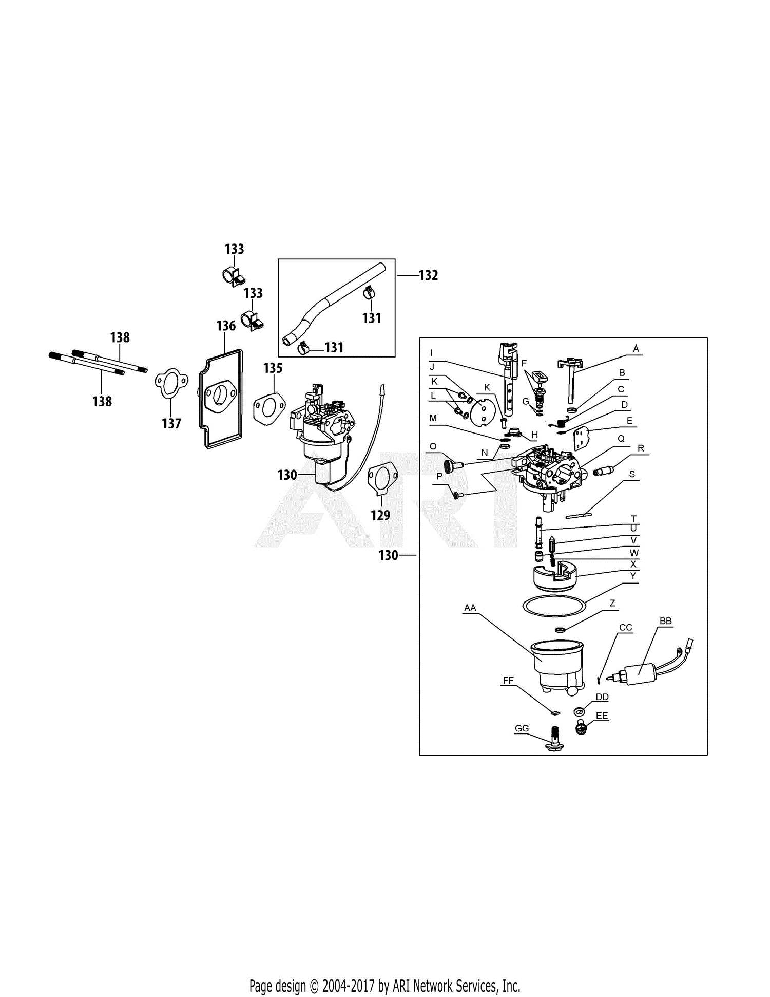 troy bilt pony 42 parts diagram