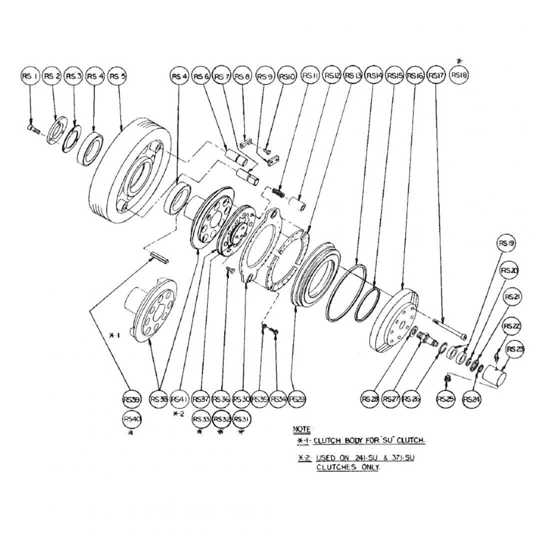 tru count air clutch parts diagram