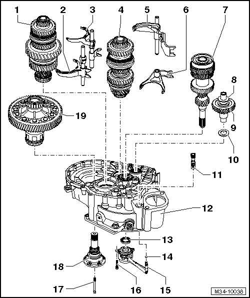 vw transmission parts diagram