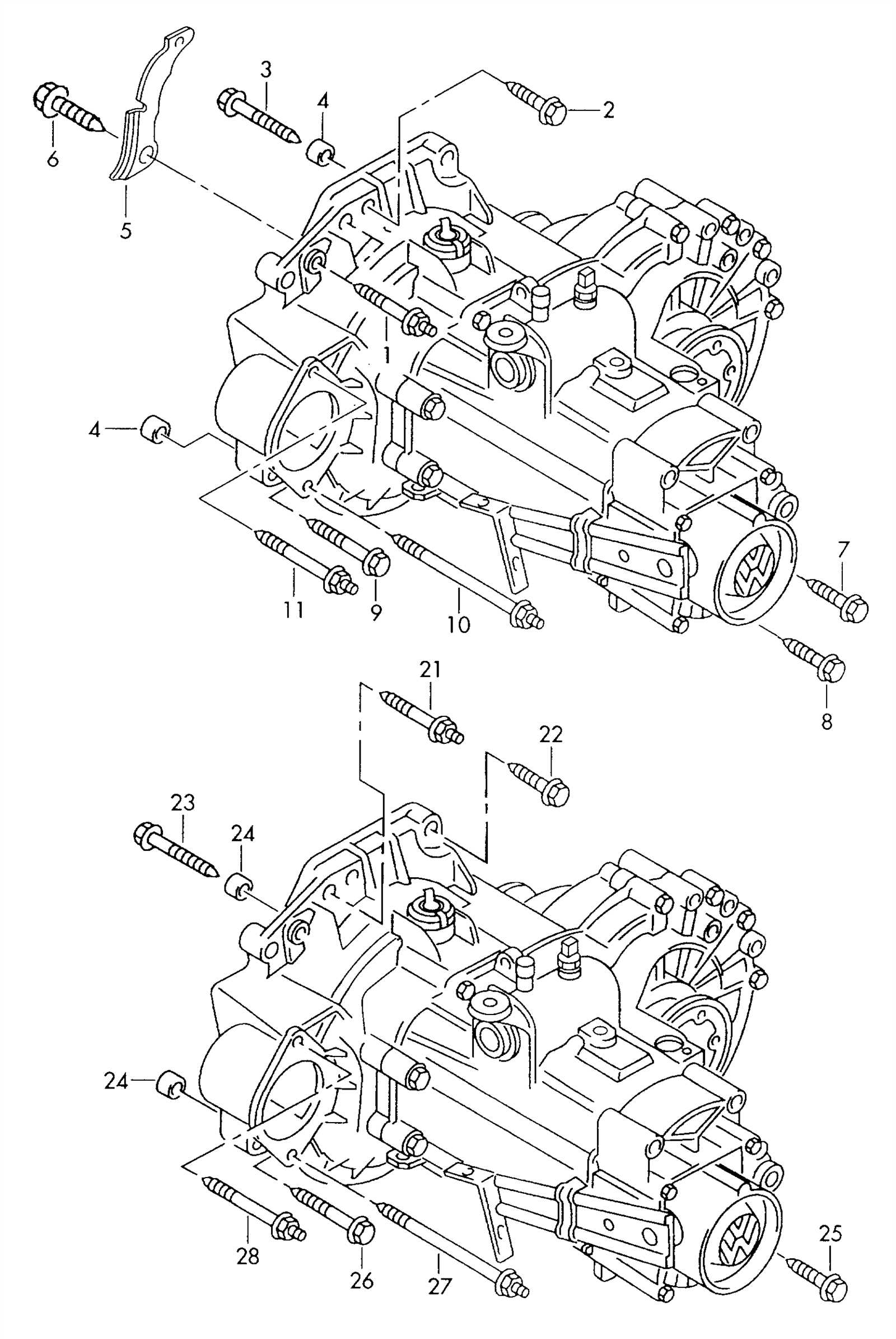 vw transmission parts diagram