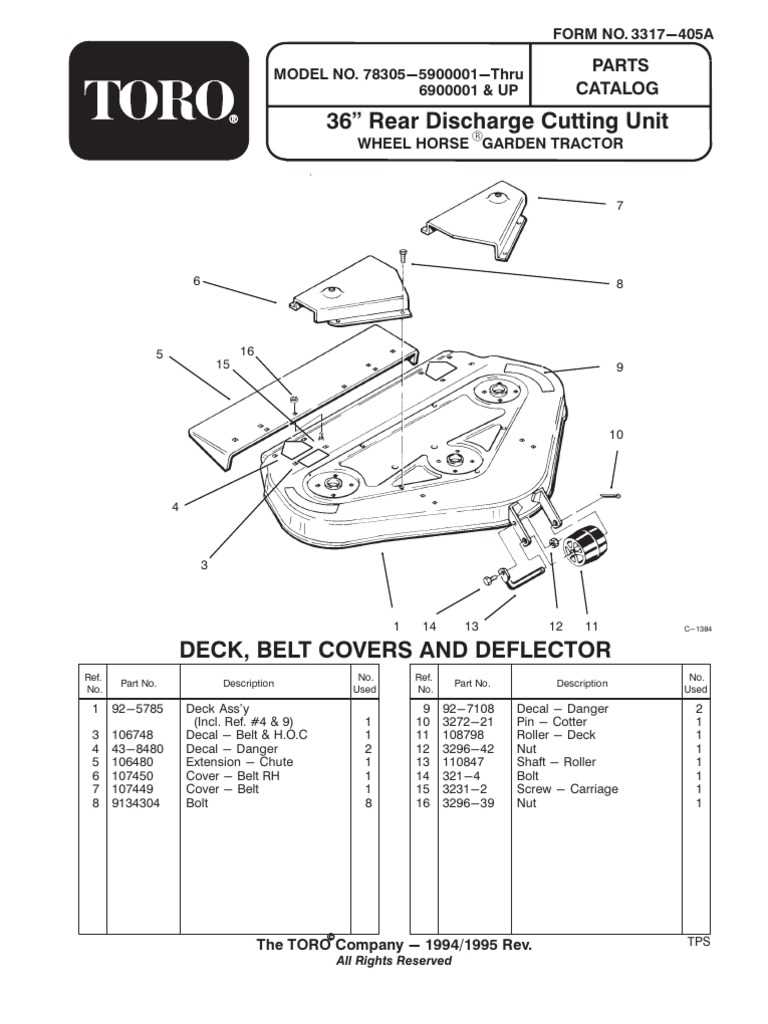 wheel horse 48 mower deck parts diagram