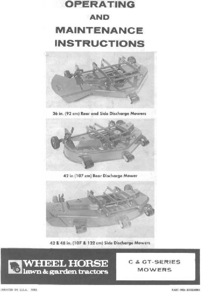 wheel horse 48 mower deck parts diagram