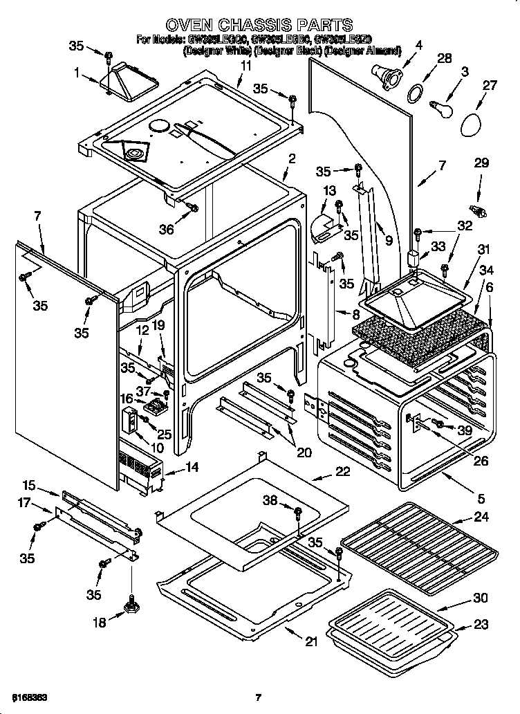 whirlpool gas range parts diagram