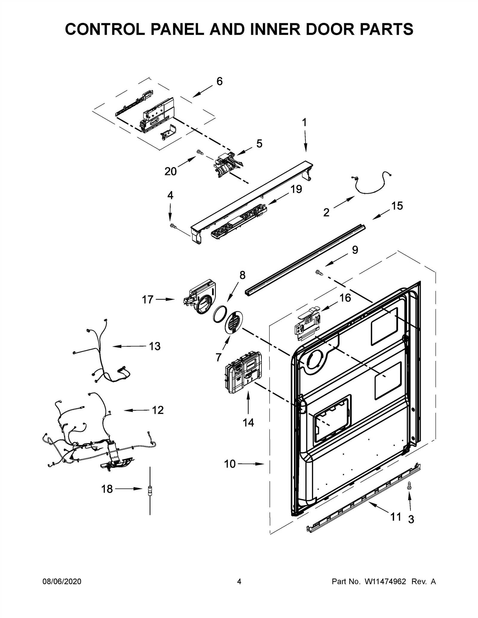 whirlpool gold series dishwasher parts diagram