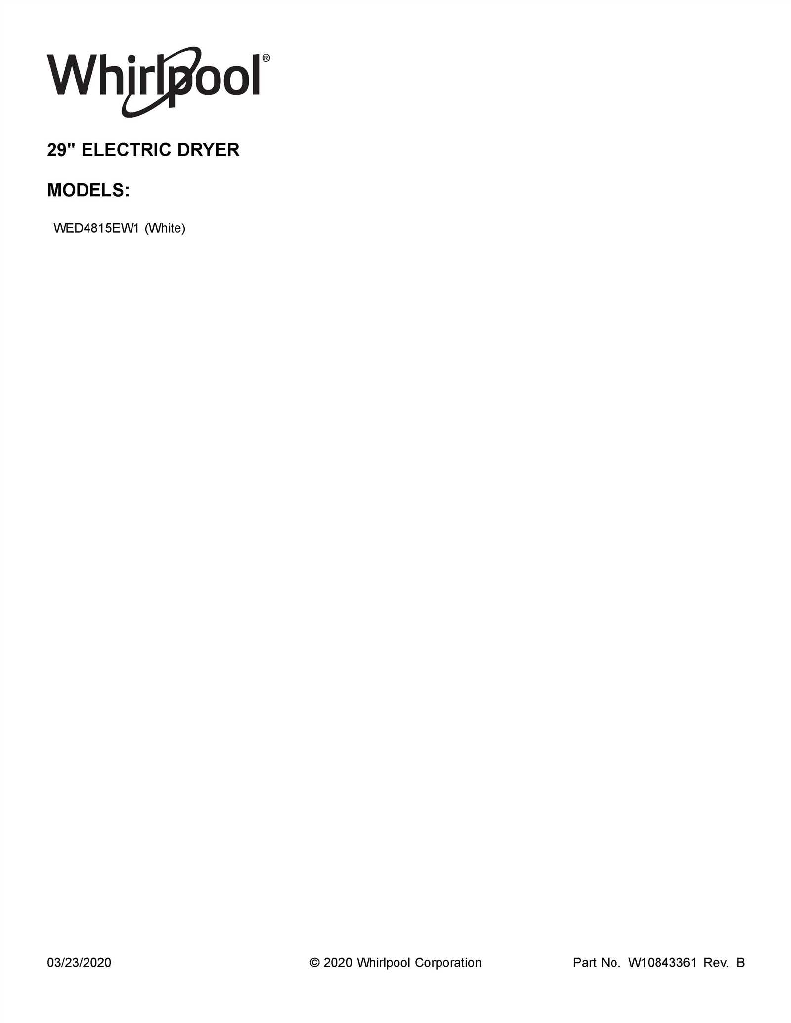 whirlpool wed4815ew1 parts diagram