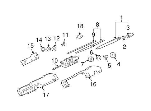 windshield wiper parts diagram