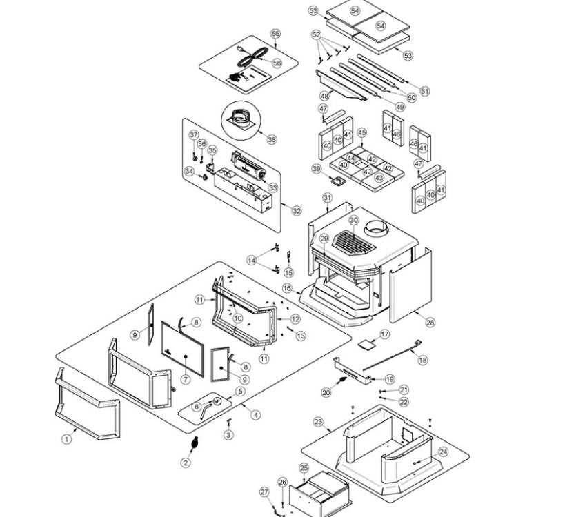 wood stove parts diagram