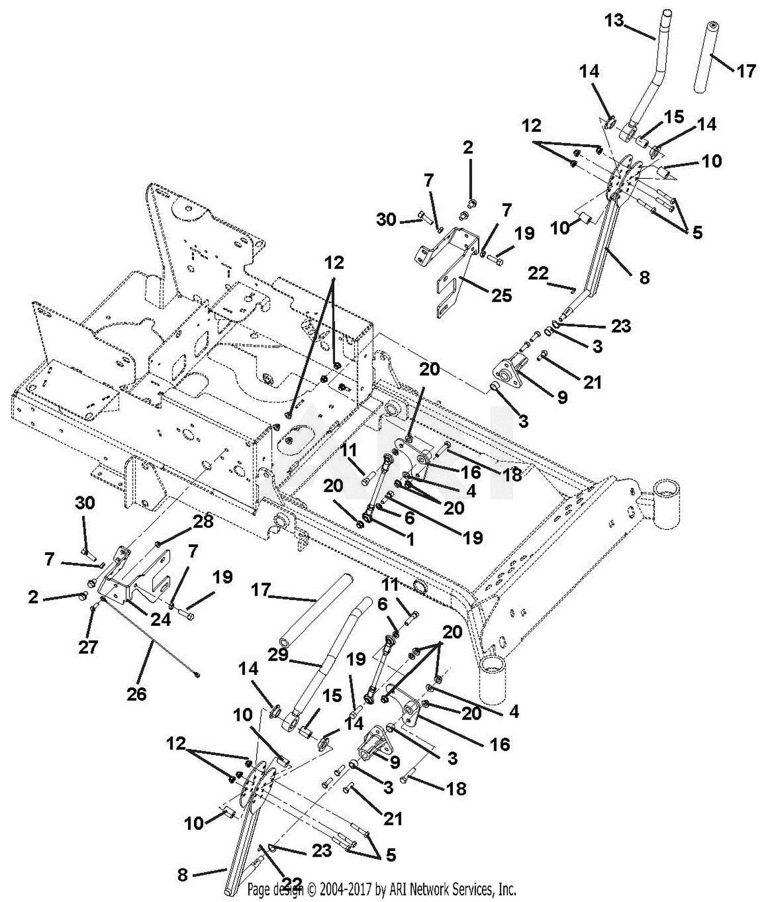 zero turn mower parts diagram