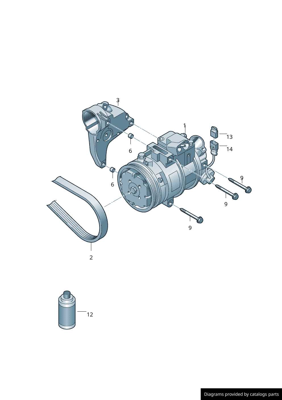 ac compressor parts diagram